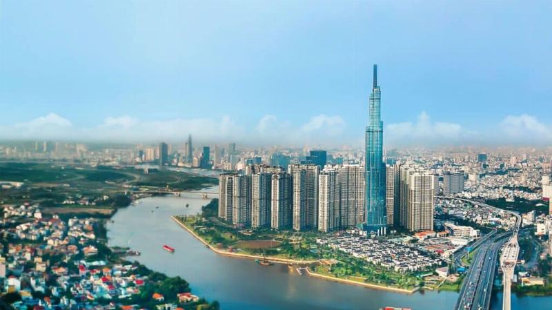 Vị trí đắc địa của tòa nhà cao nhất Sài Gòn, Landmark 81, tại Quận Bình Thạnh bên bờ sông Sài Gòn